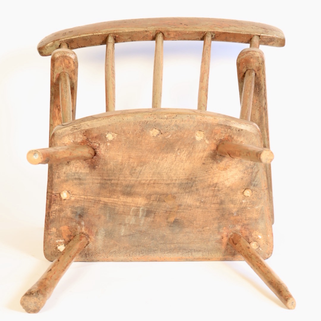  18th century primitive stick back chair 