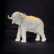 Glazed terracotta elephant , early 20st century