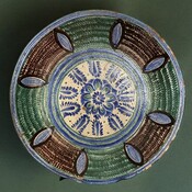 Glazed terracotta plate Portugal circa 1800