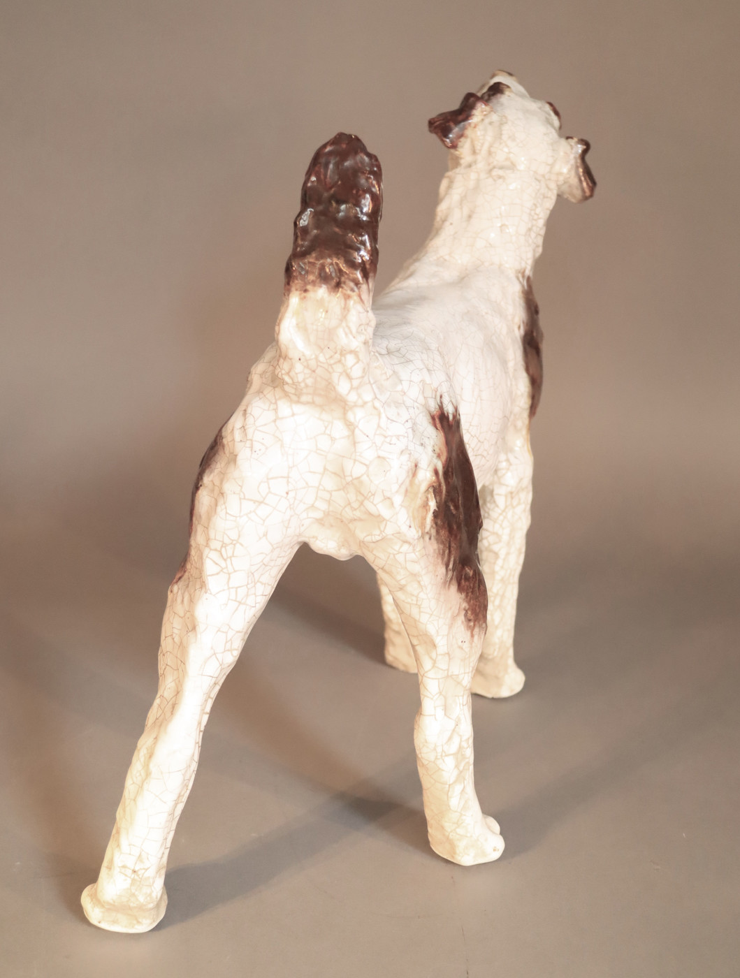 Glazed terracotta wire fox terrier