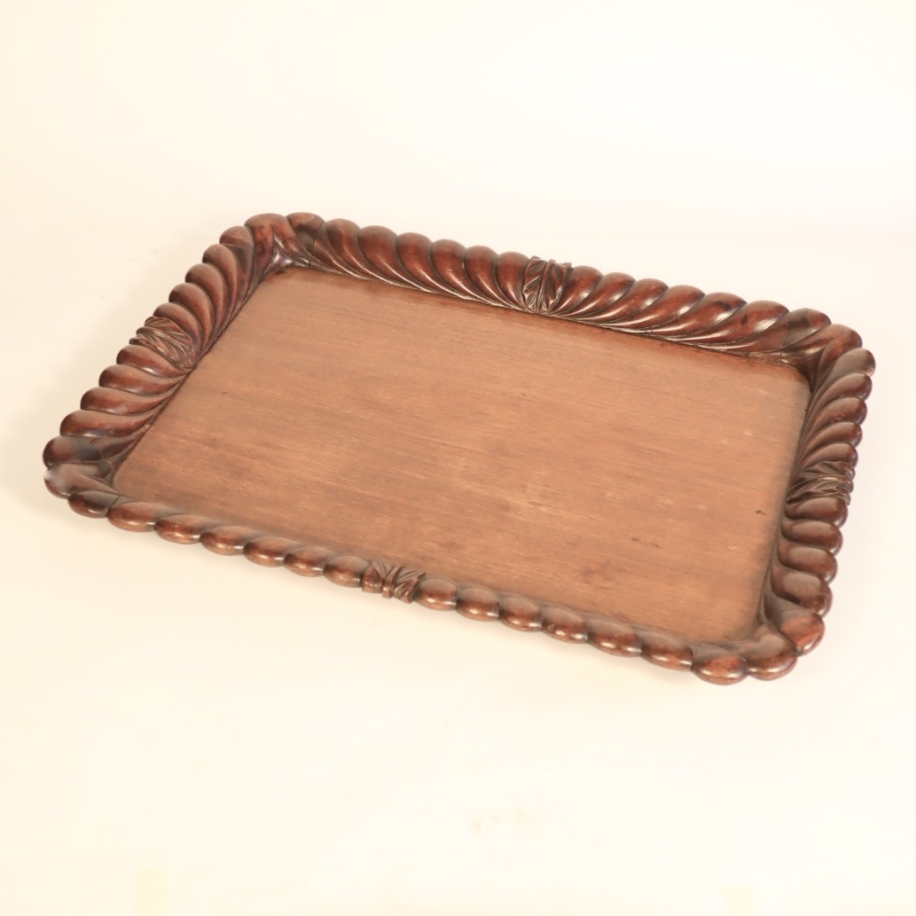 Mahogany tray , French 19th century