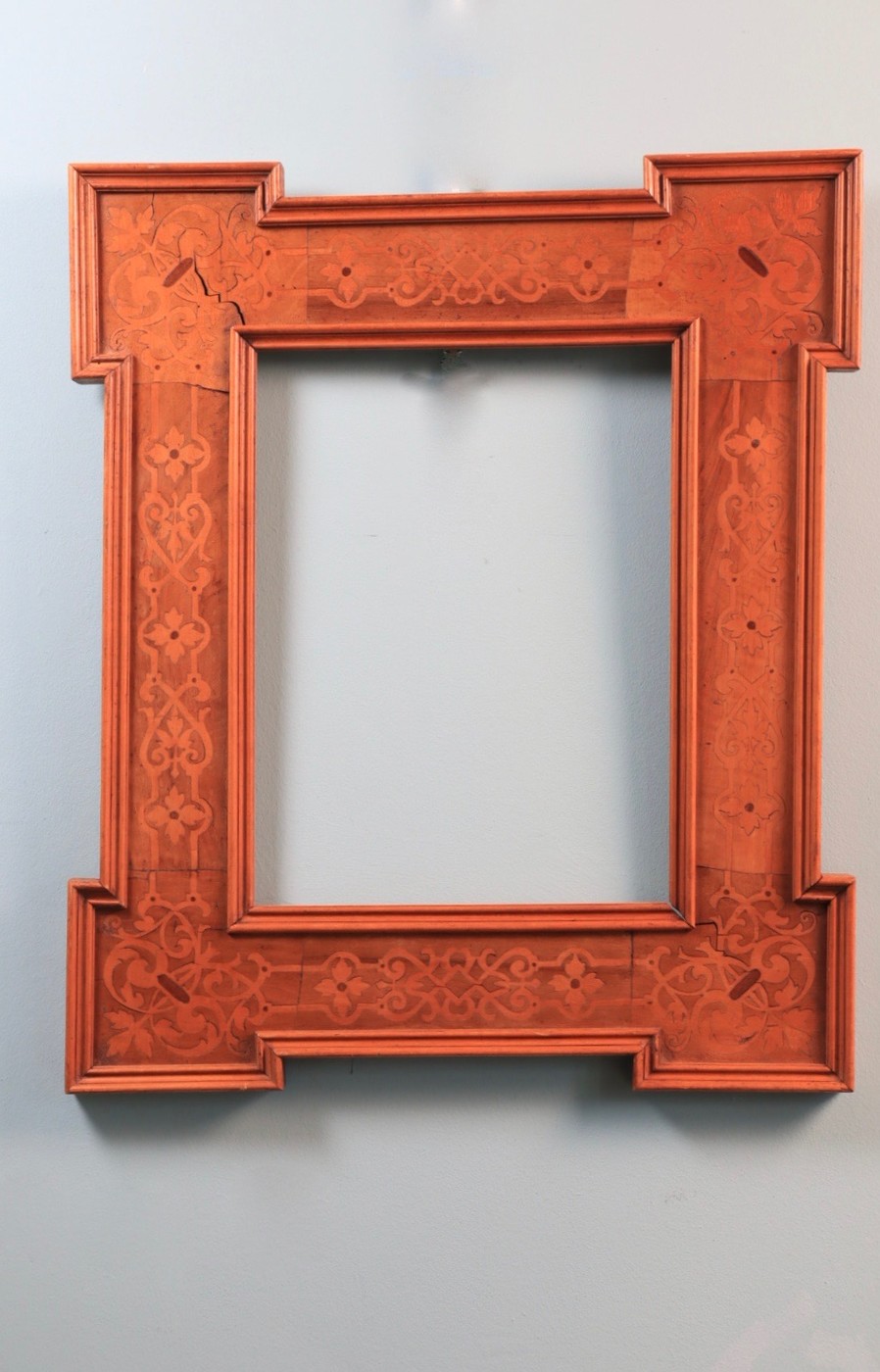 Pair of wooden inlaid frames 19th century