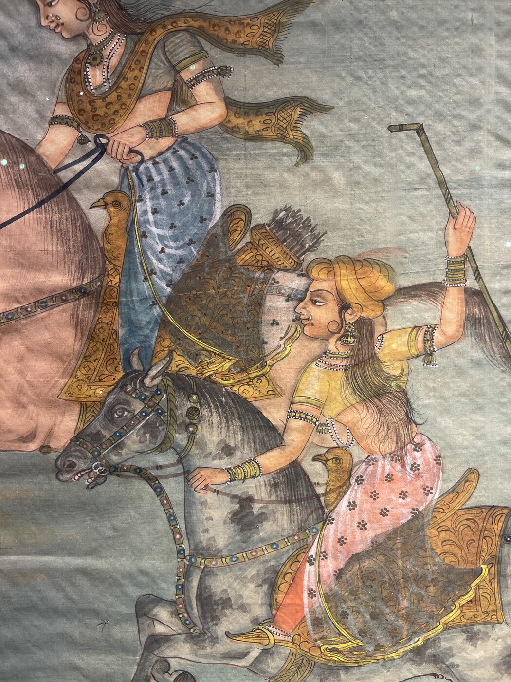 19th century Painting on silk . India 