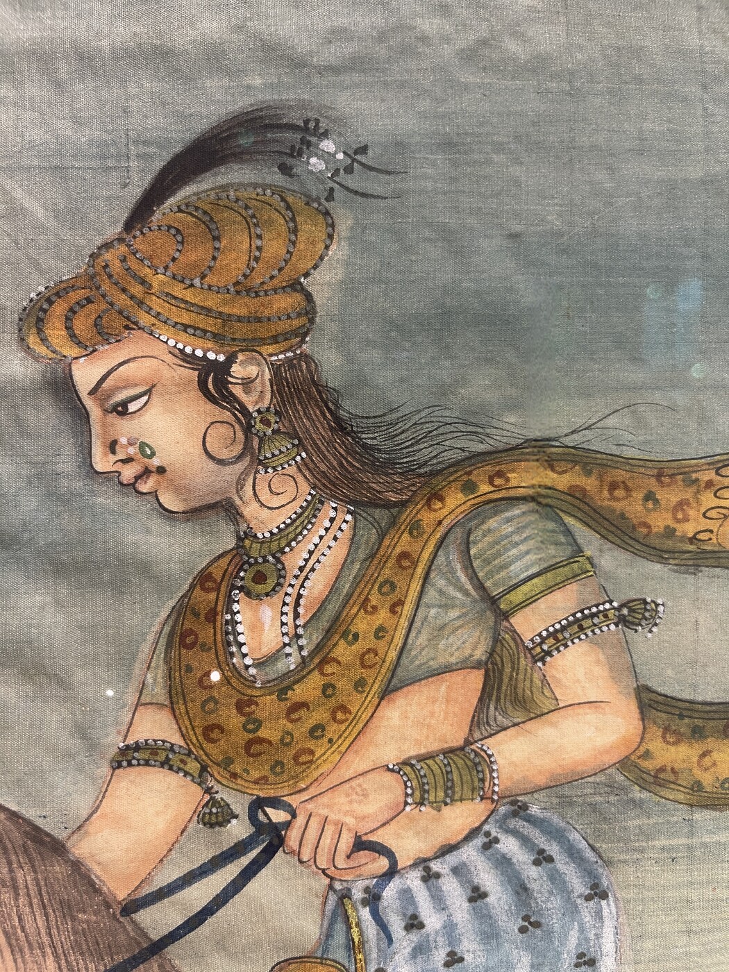19th century Painting on silk . India 