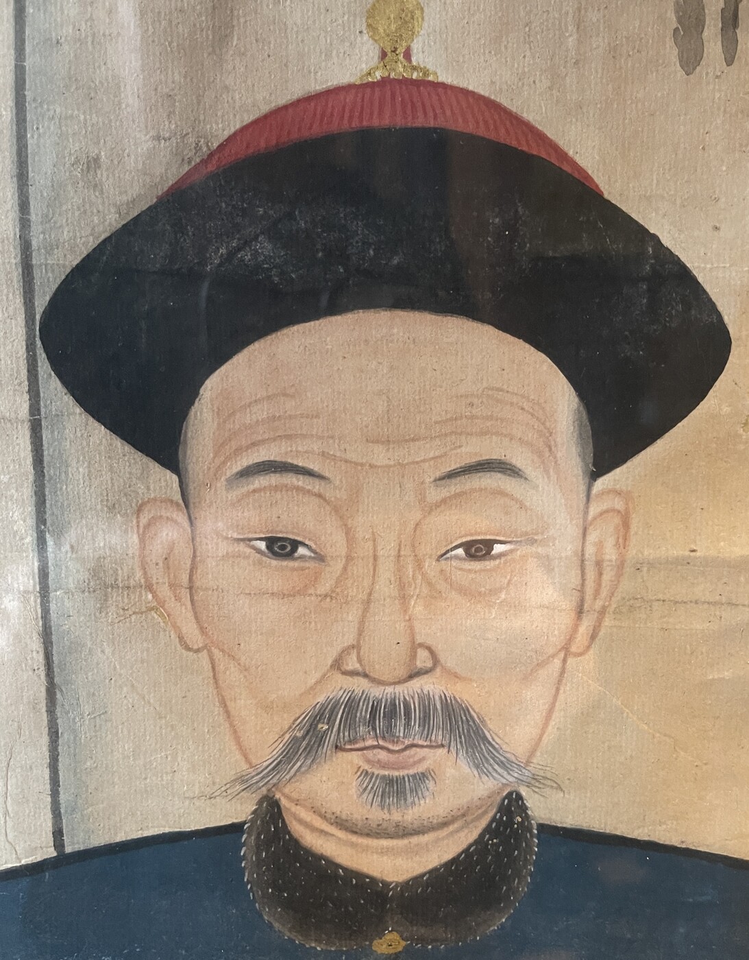 Ancestry portret , Watercolor on paper , China , late 19th century