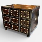 Anglo Indian cabinet in Padouk and ivory inlay