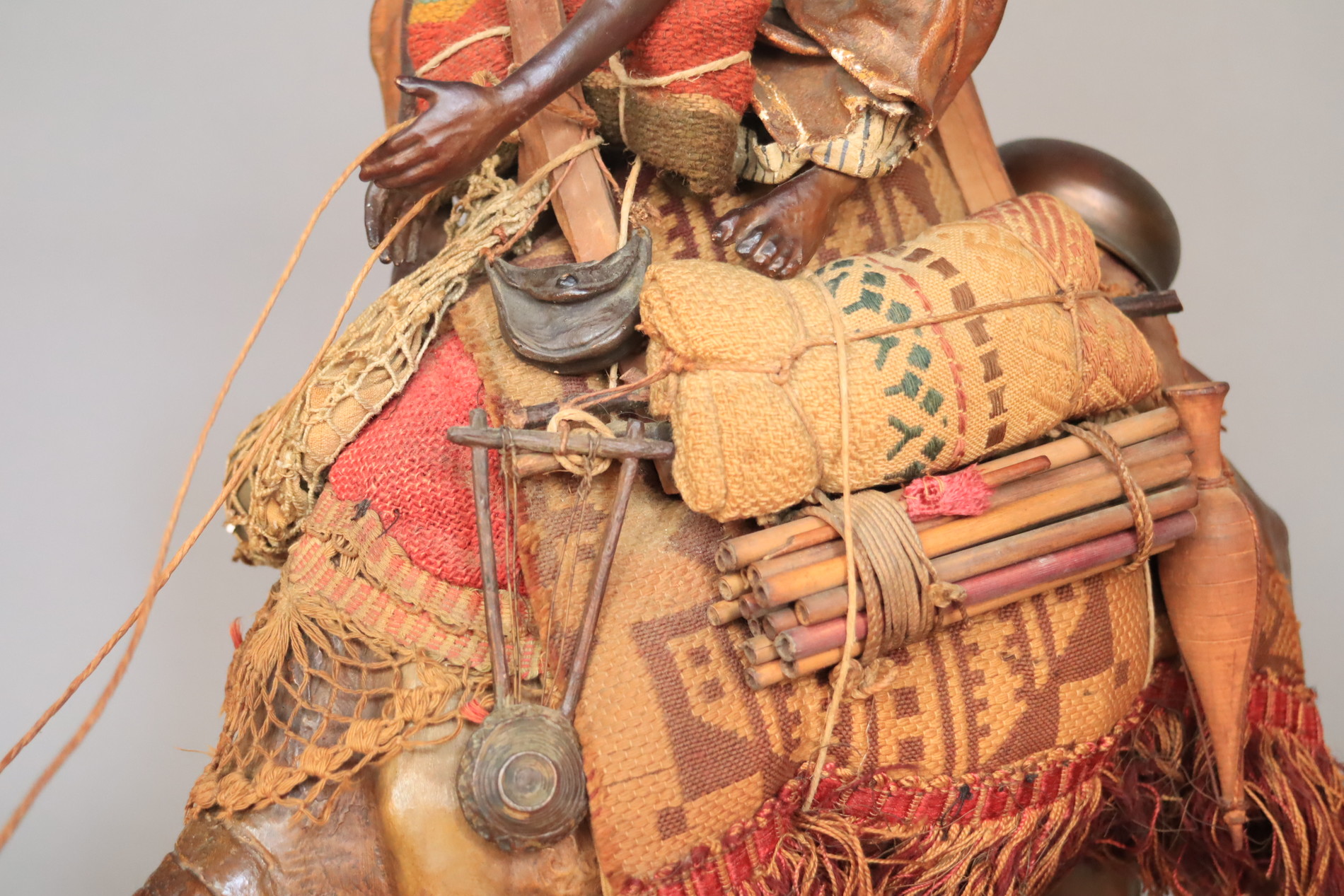 Arab on his camel, in pipe clay , in the manner of Angela Tripi,  circa 1900