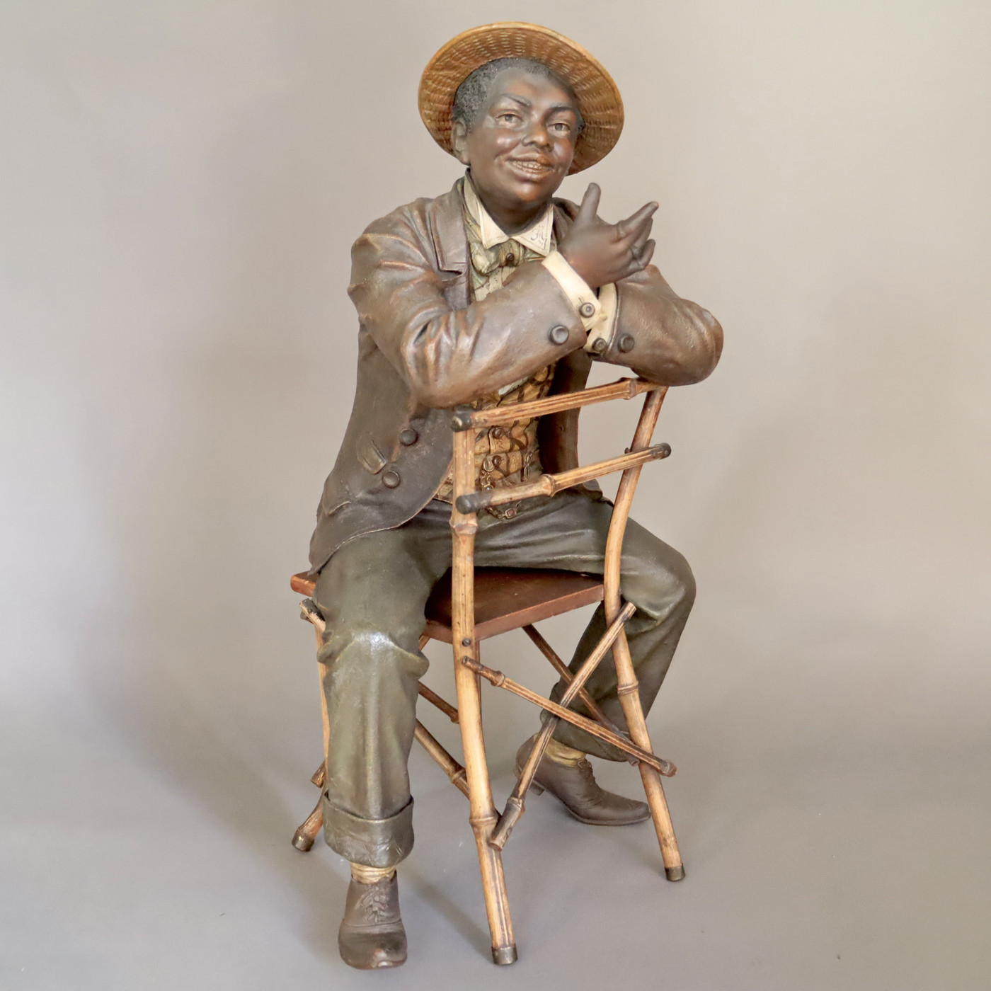 Austrian terracotta figure from johann Maresch , late 19th century