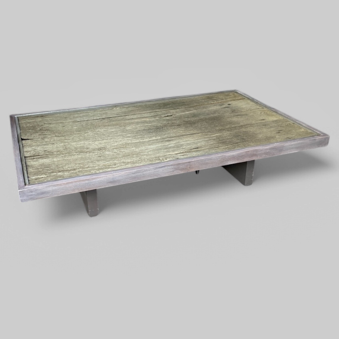 Coffee table with top made out of a 17th century door from the pyrenees