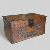 English oak box circa 1667with initials WH