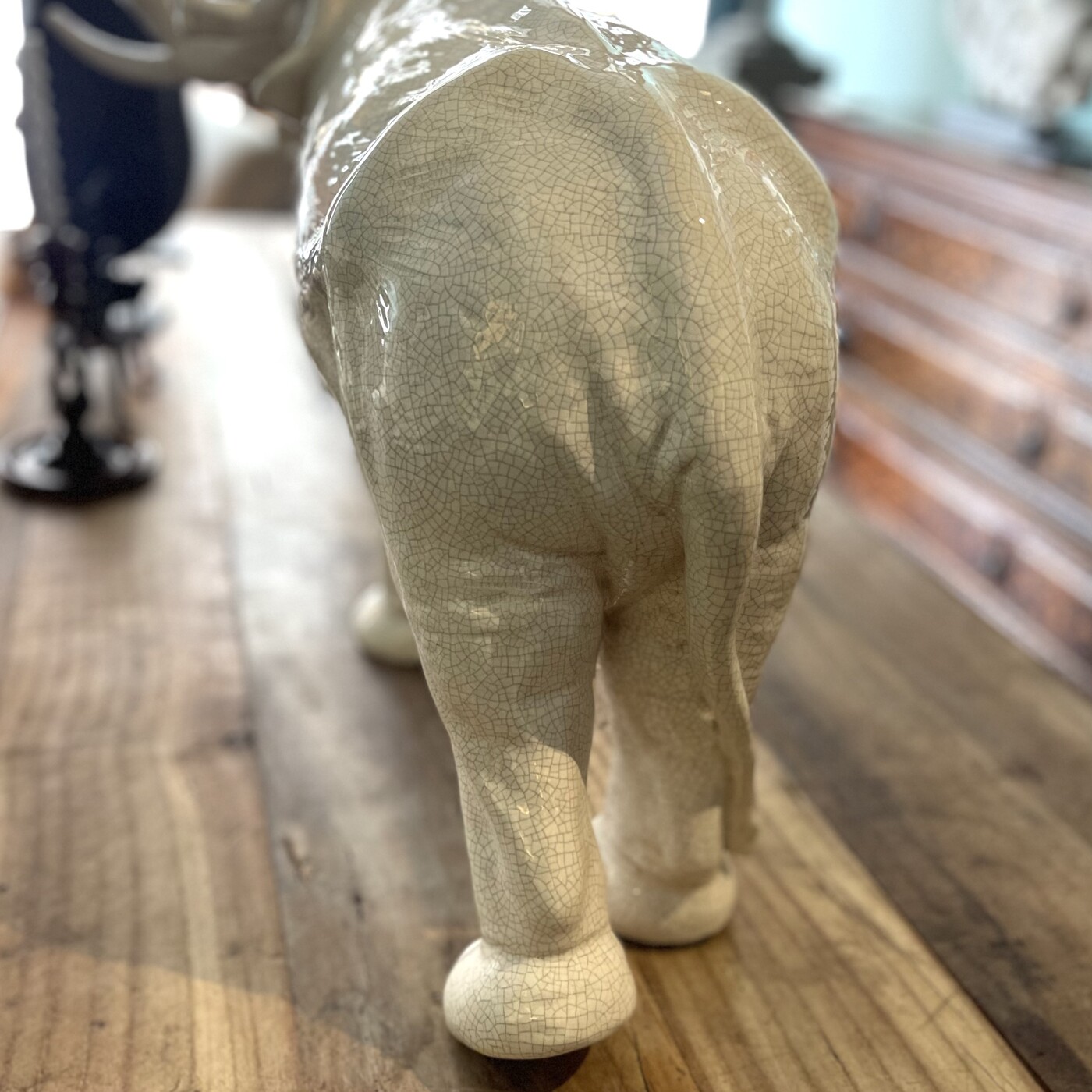 Glazed terracotta elephant , early 20st century