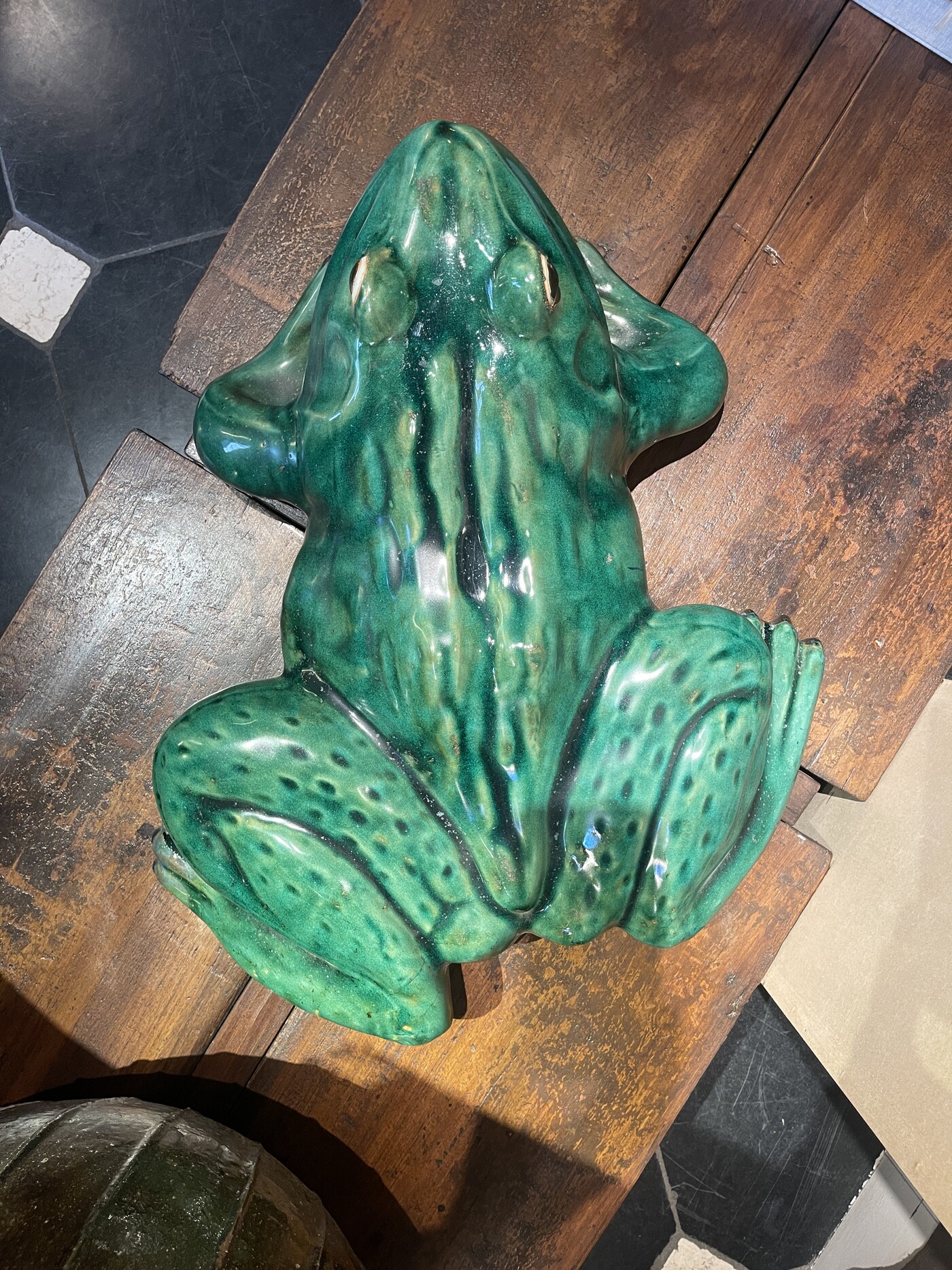 Glazed terracotta frog , French circa 1900