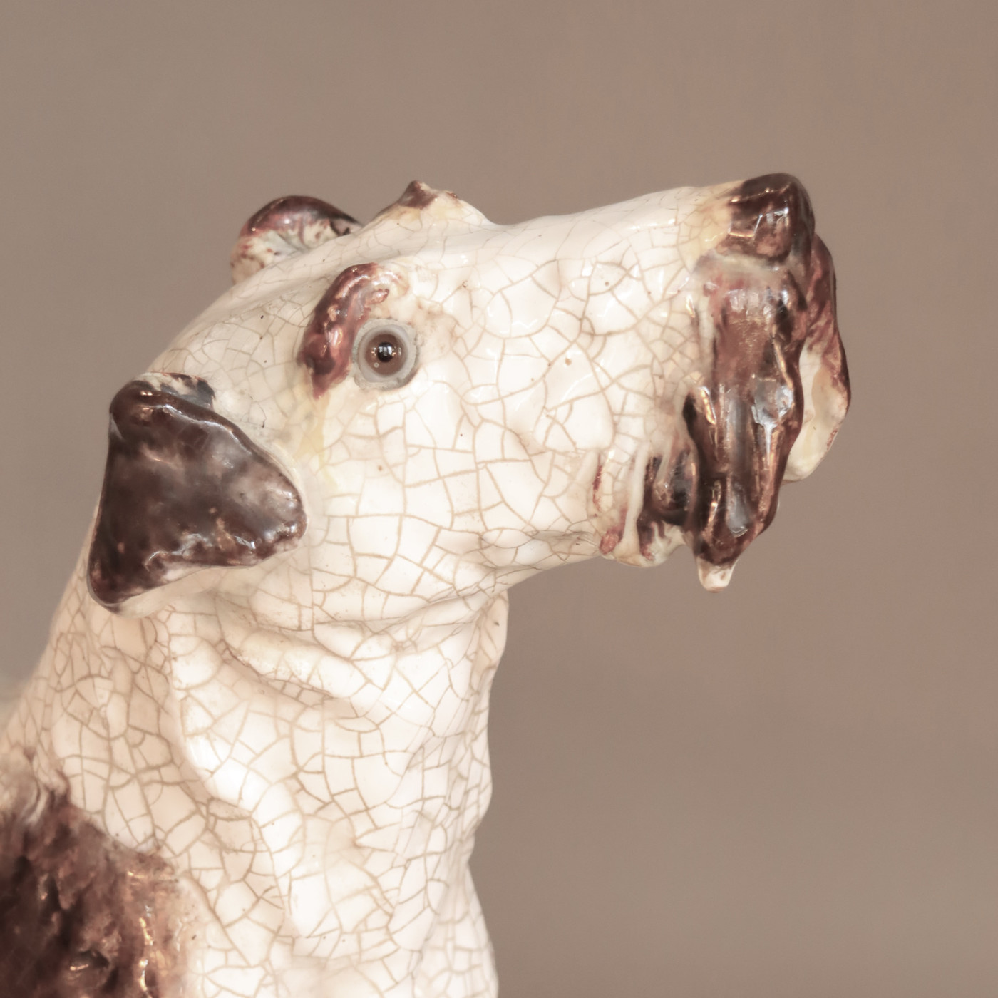Glazed terracotta wire fox terrier