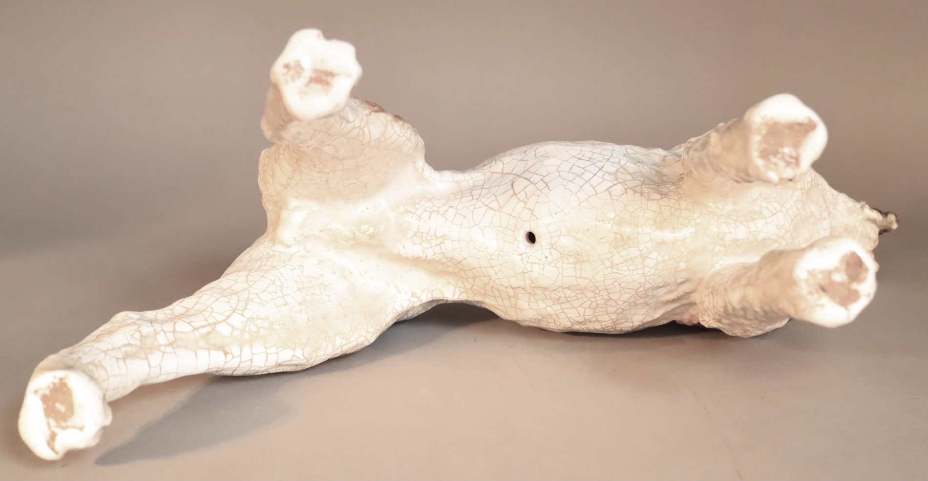 Glazed terracotta wire fox terrier