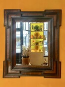 Late 17th century French walnut mirror 