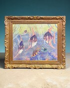 Painting on metal plate P. Raffi 1944