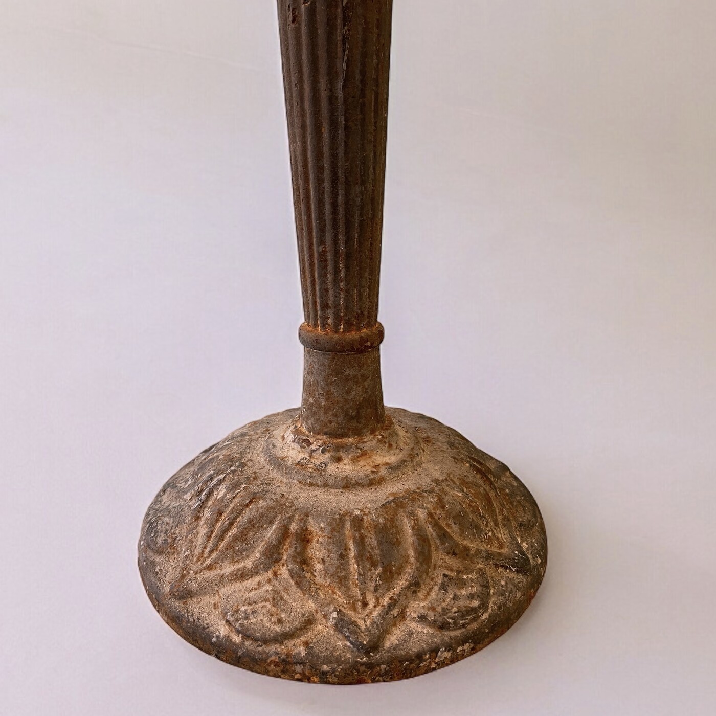 Pair of cast iron chandeliers , late 19th century