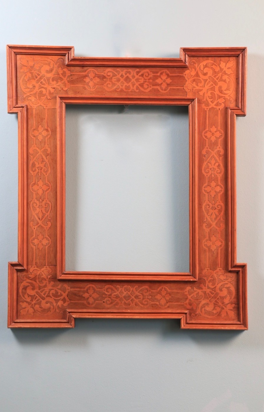 Pair of wooden inlaid frames 19th century