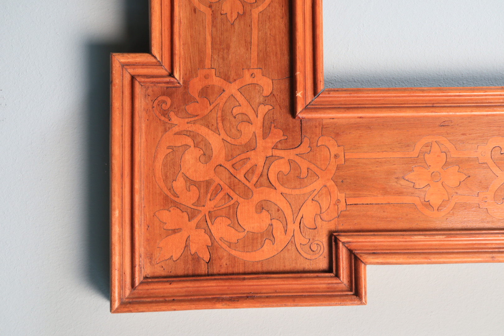 Pair of wooden inlaid frames 19th century