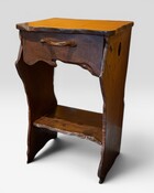 Primitive walnut console , French circa 1880