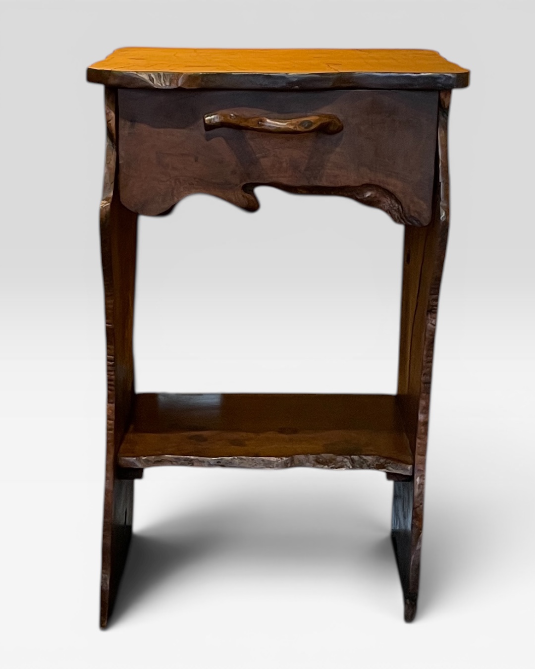 Primitive walnut console , French circa 1880