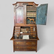 Secretary bookcase in walnut , French circa 1800