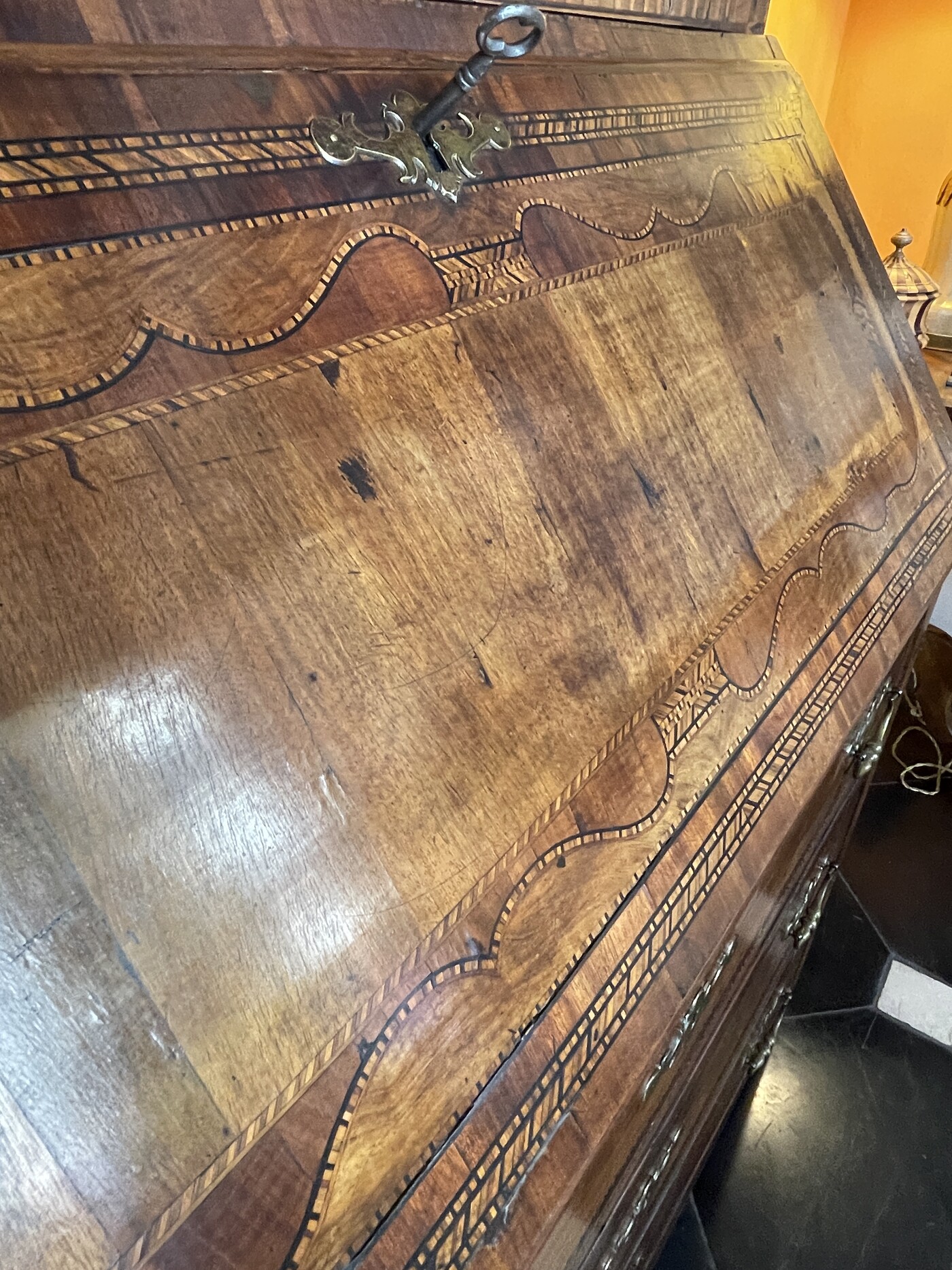 Secretary bookcase in walnut , French circa 1800