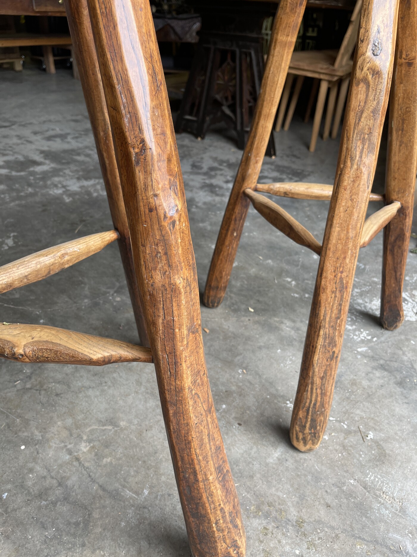 Set of 3 bar stools circa 1900