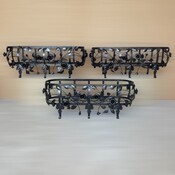 Set of 3 iron garden planters , Black coating  , circa 1940's
