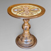 Site table in palmtree , Brazil circa 1920