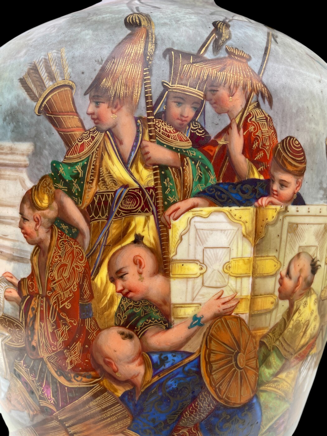 Vieux Paris style porcelain vase