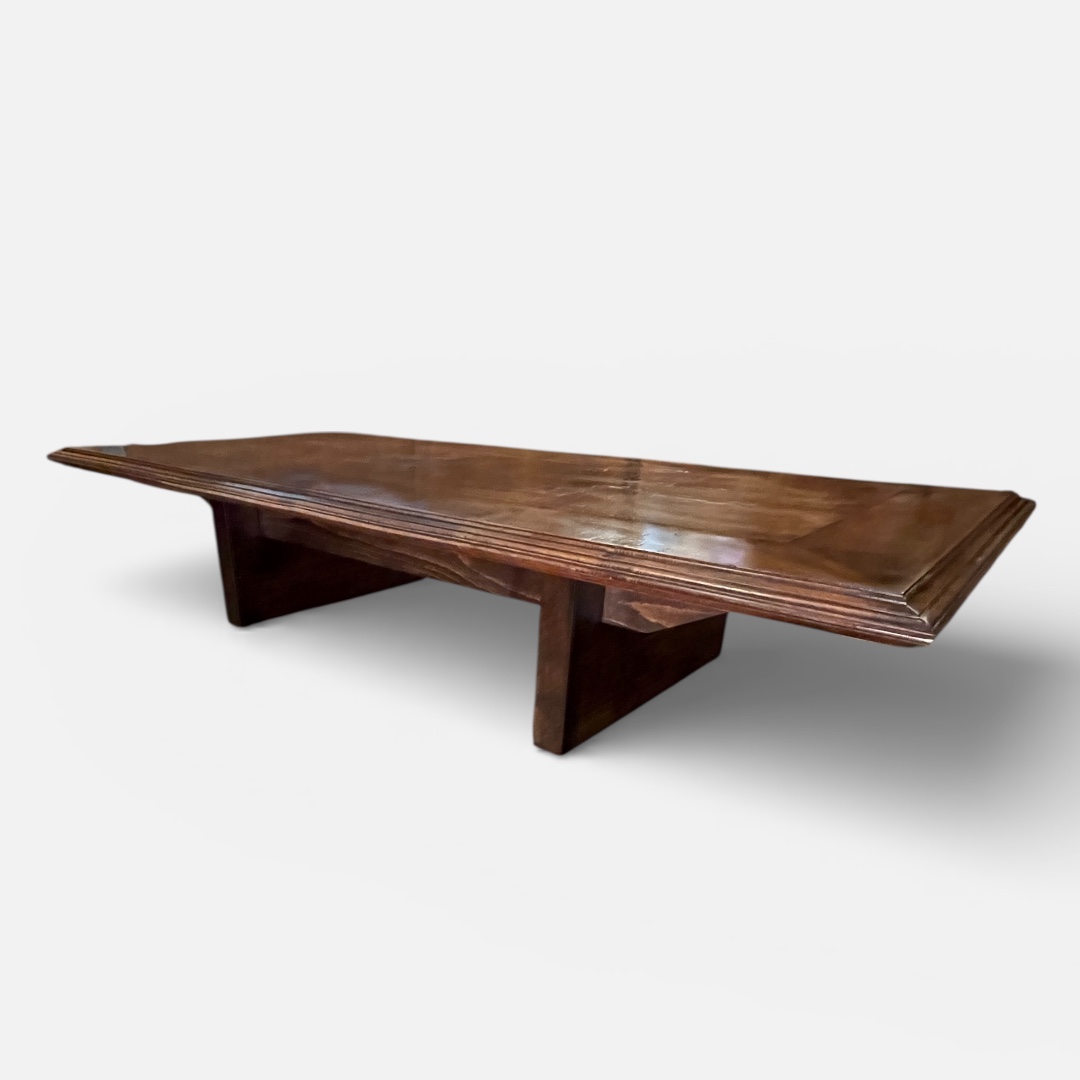 Walnut coffeetable with 19th century tabletop
