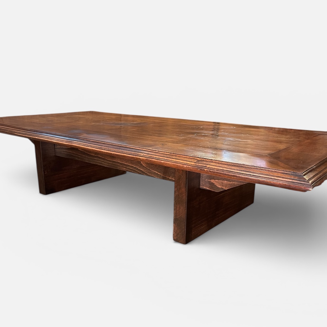 Walnut coffeetable with 19th century tabletop